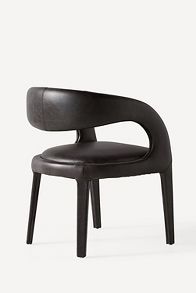 Slide View: 4: Leather Hagen Dining Chair