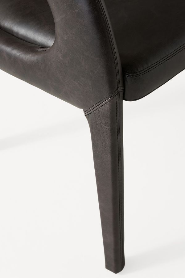 Slide View: 6: Leather Hagen Dining Chair