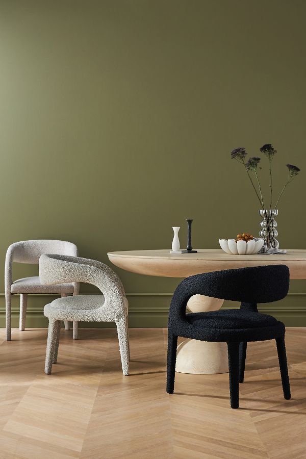 Slide View: 6: Bouclé Hagen Dining Chair