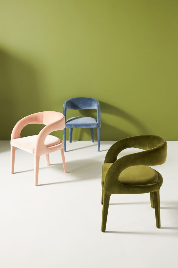 Slide View: 2: Velvet Hagen Dining Chair