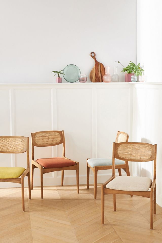 Zoey Caned Armless Dining Chair Anthropologie