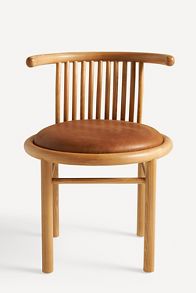 Slide View: 2: Mathilde Leather Dining Chair