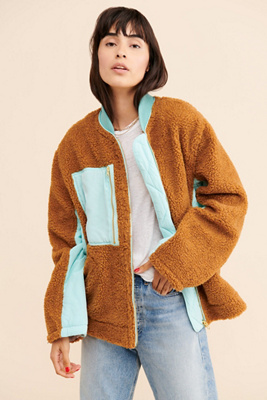 free people denim sherpa jacket