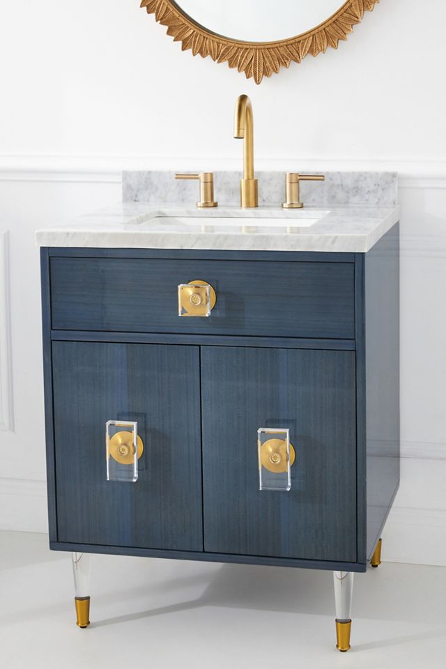 Lacquered Regency Powder Bathroom Vanity Anthropologie
