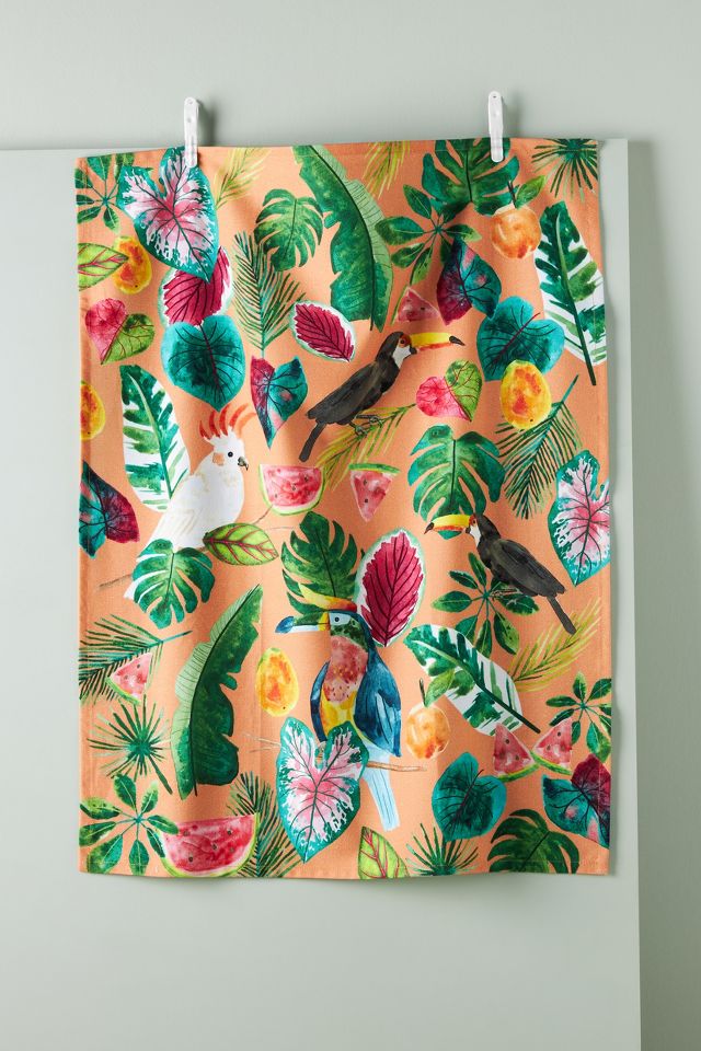 Tropical Toucan Dish Towel | Anthropologie