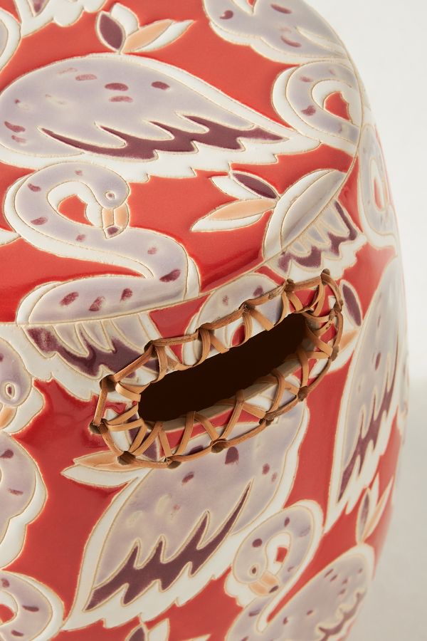 Slide View: 3: Flamingos Ceramic Side Table