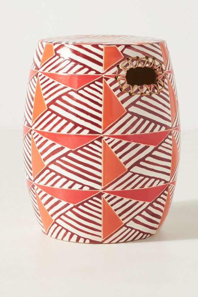 Geometrics Ceramic Stool | Anthropologie