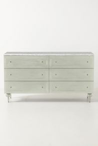 Slide View: 2: The Fern Marble Top Six-Drawer Dresser