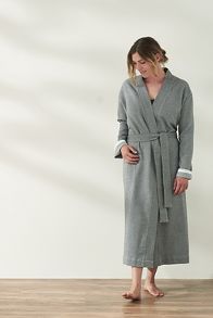 Slide View: 2: Coyuchi Unisex Mediterranean Organic Modern Robe