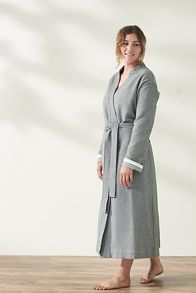 Slide View: 1: Coyuchi Unisex Mediterranean Organic Modern Robe