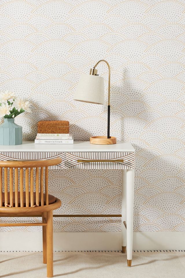 Dotted Scallop Wallpaper | Anthropologie