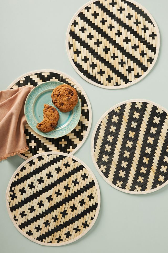 Woven Bamboo Placemats, Set of 4 Anthropologie