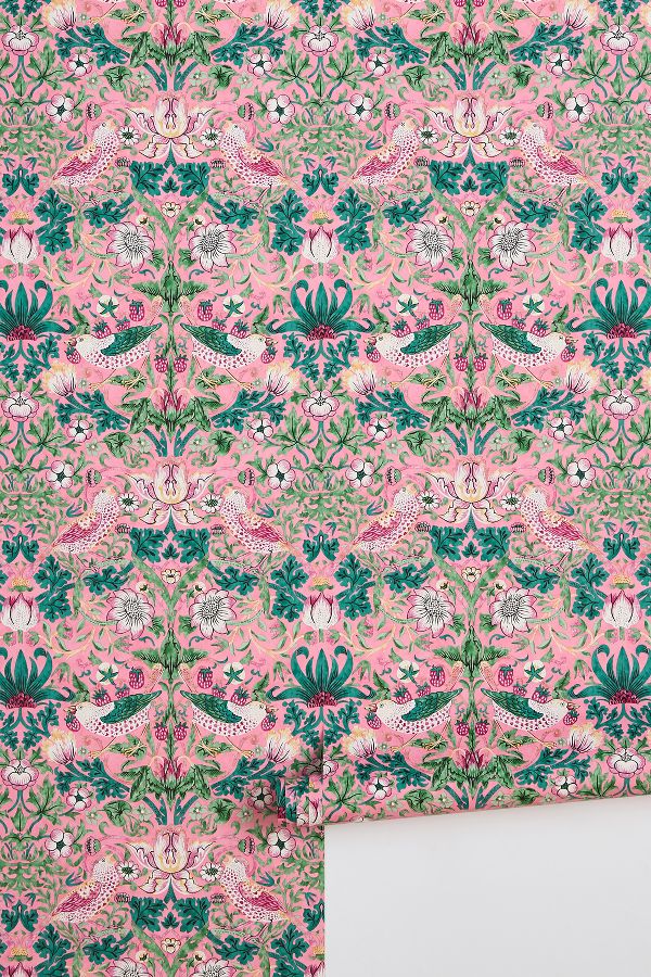 Slide View: 3: Morris & Co. Strawberry Thief Wallpaper