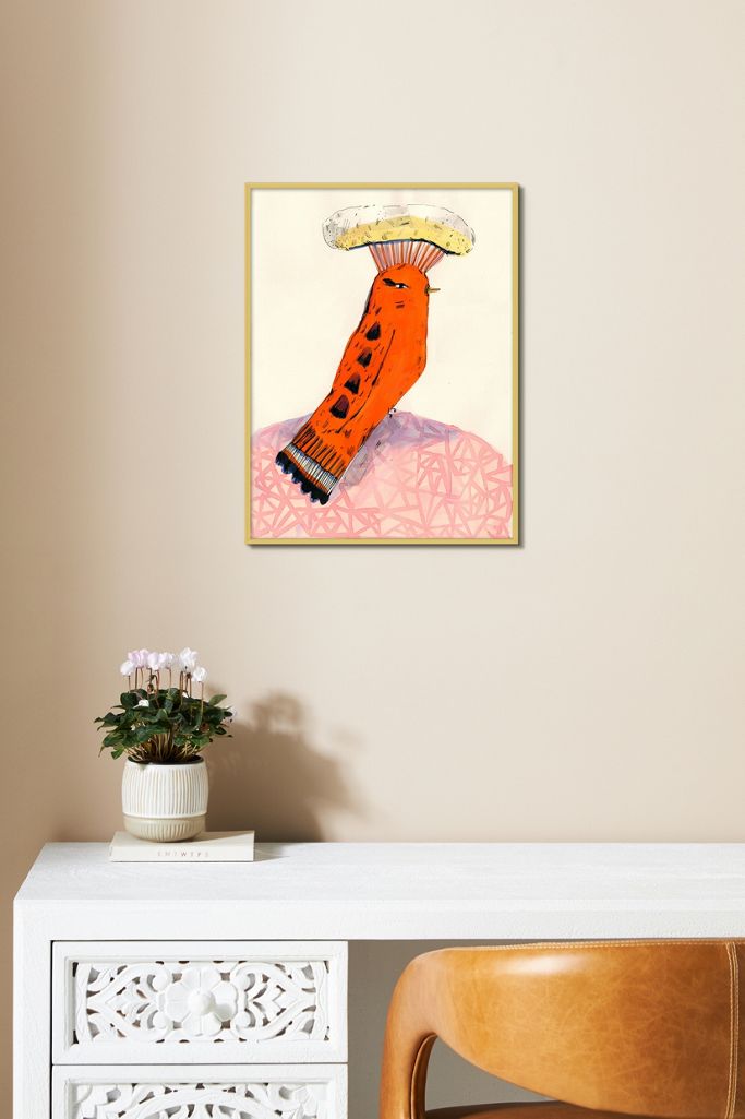 Orange Bird Wall Art Anthropologie