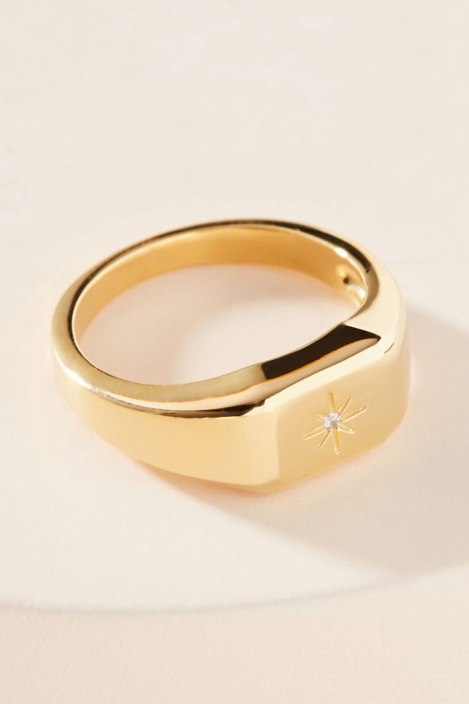 Stellar Signet Ring | Anthropologie