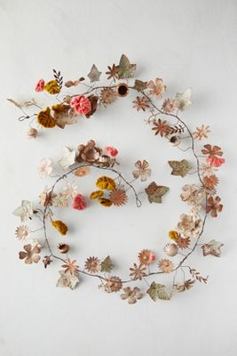 Spring Botanicals Iron + Velvet Garland | Anthropologie