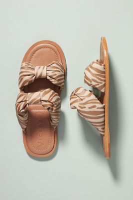 knotted slide sandals