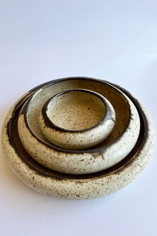 Slide View: 1: Gina DeSantis Ceramics Luna Curved Bread Plate