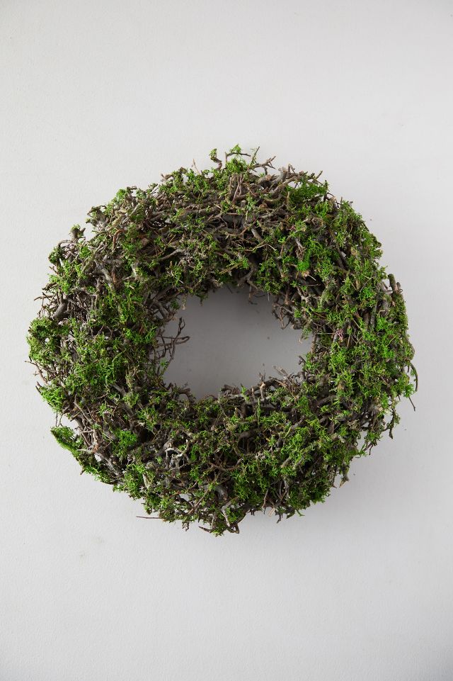 Wild Bonsai + Reindeer Moss Wreath | Anthropologie