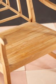 Slide View: 6: Fretwork Teak Chair