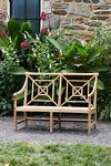 Thumbnail View 1: Fretwork Teak Two-Seat Garden Bench