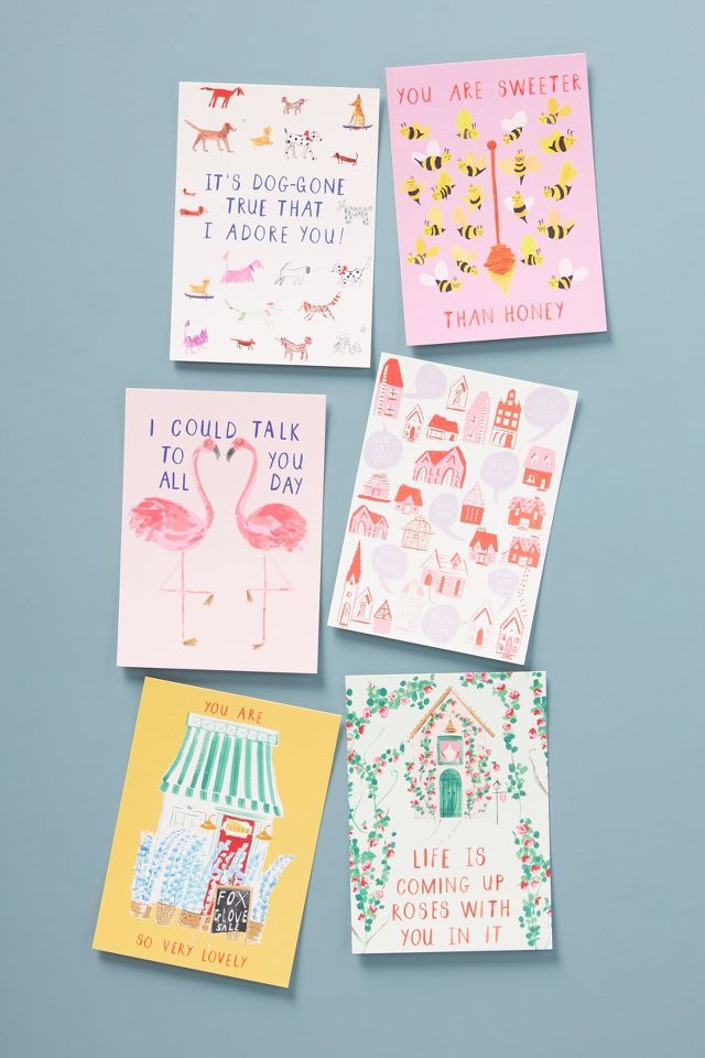 Love & Friendship Postcards, Set of 12 | Anthropologie