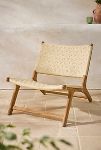 Thumbnail View 1: Havana Wicker + Teak Armless Chair, Neutral Diamond