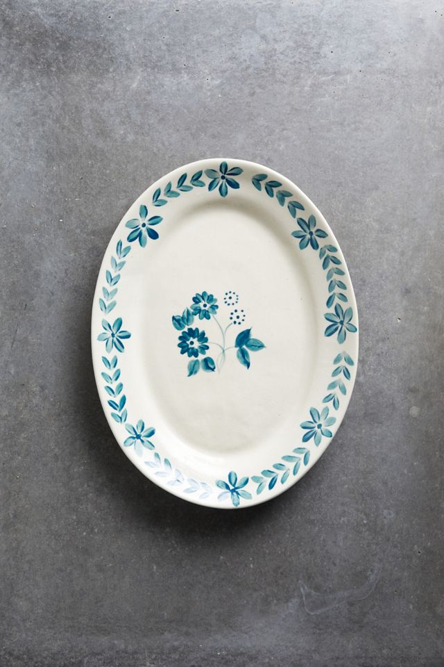 Blue Daisy Serving Platter, Large Anthropologie