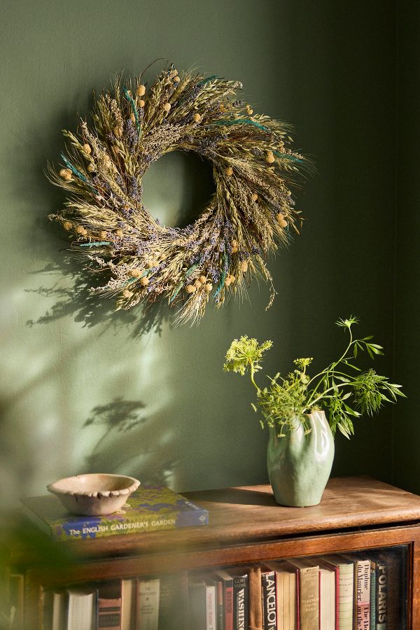 Slide View: 1: Preserved Sunkissed Blue Wreath