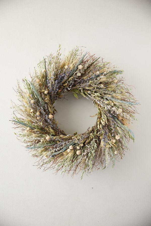 Slide View: 4: Preserved Sunkissed Blue Wreath