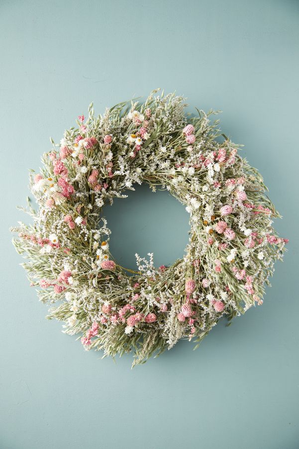 Slide View: 4: Preserved Pink Posey Wreath