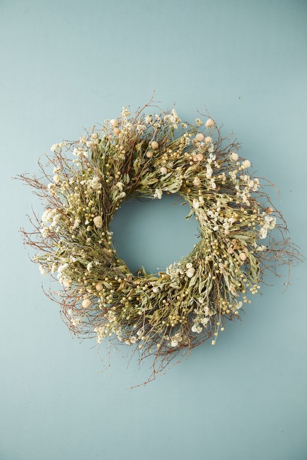 Slide View: 1: Preserved Spring Meadow Wreath