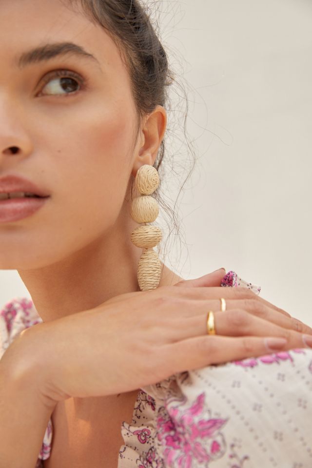 Raffia Drop Earrings Anthropologie 