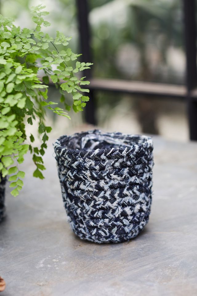 Denim Rope Basket Pot Anthropologie