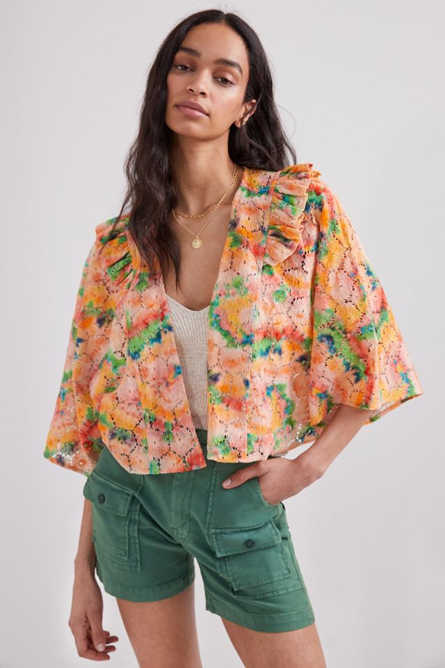 Cropped Floral Lace Shrug Anthropologie