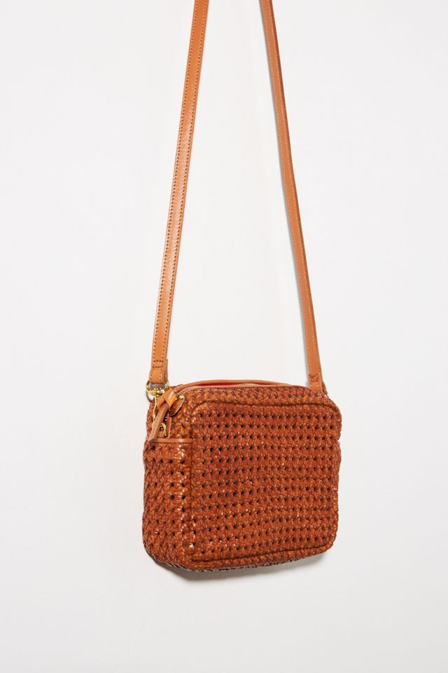 Clare V. Leather Rattan Midi Crossbody Bag Anthropologie