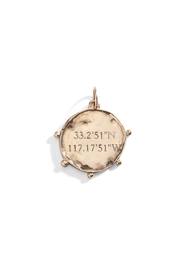 Slide View: 1: Three Sisters Jewelry Molten Doubloon Personalized Charm