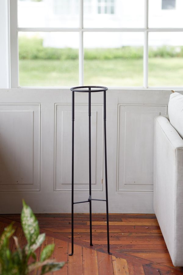 Slide View: 2: Tall Iron Plant Stand