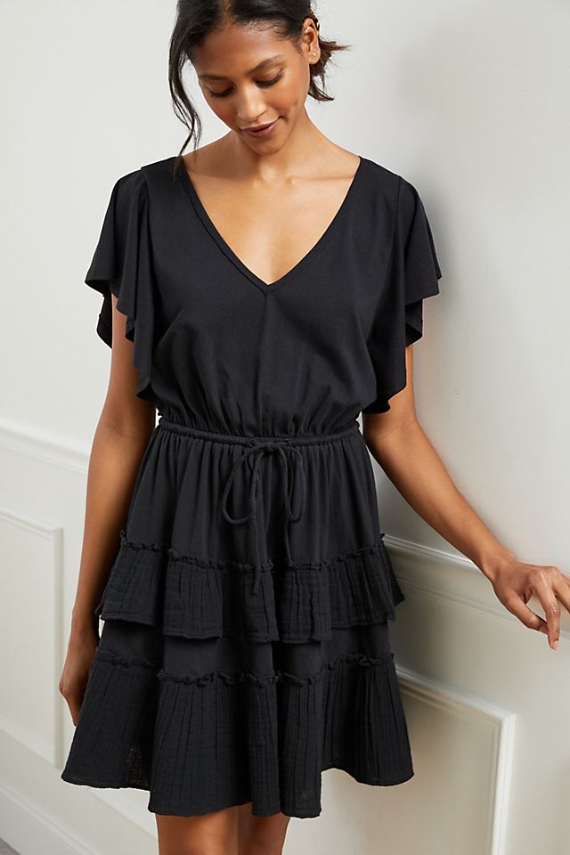 Daily Practice by Anthropologie Tiered Ruffle Mini Dress | Anthropologie UK