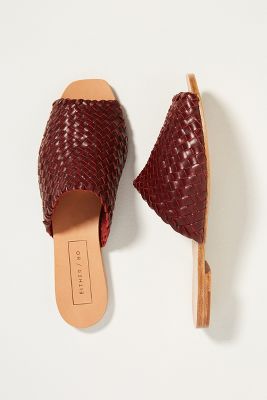 woven slip on sandals