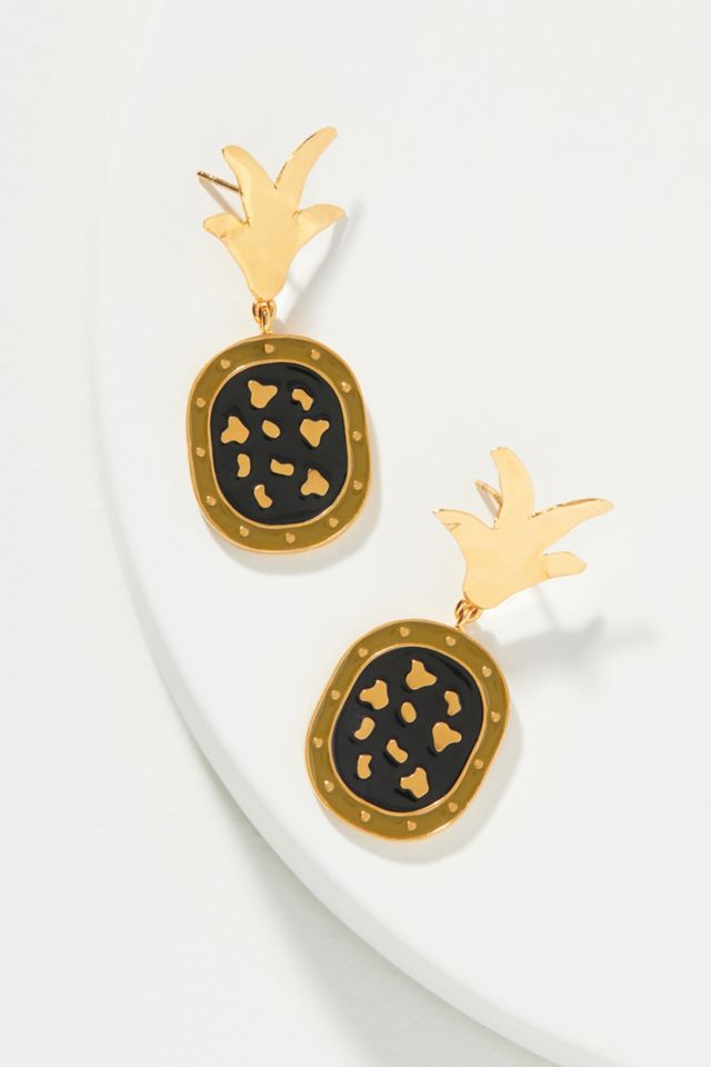Pineapple Drop Earrings Anthropologie