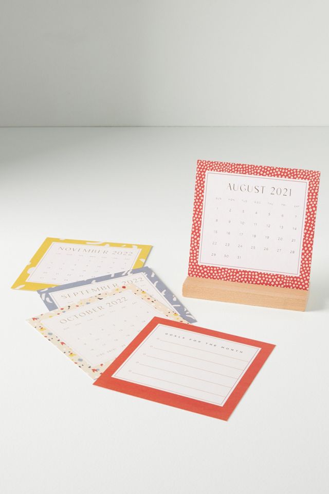 Polka Dot 20212022 Desk Calendar Anthropologie