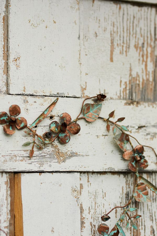 Slide View: 4: Gilded Botanicals Iron Heart Wreath