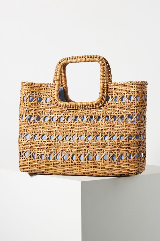 Square Rattan Clutch | Anthropologie