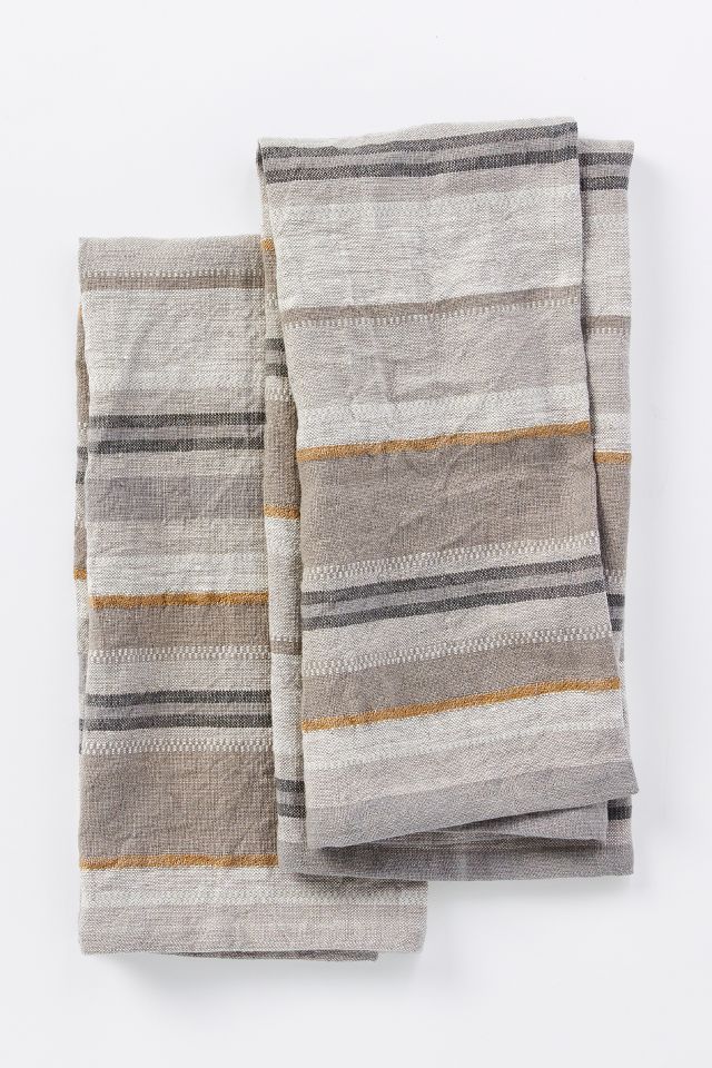 Coyuchi Mojave Organic Linen Kitchen Towel Set of 2 | Anthropologie