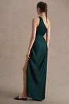 Thumbnail View 3: BHLDN Dylan One-Shoulder Satin Side-Slit Gown