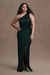 Thumbnail View 4: BHLDN Dylan One-Shoulder Satin Side-Slit Gown