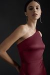 Thumbnail View 2: BHLDN Dylan One-Shoulder Satin Side-Slit Gown