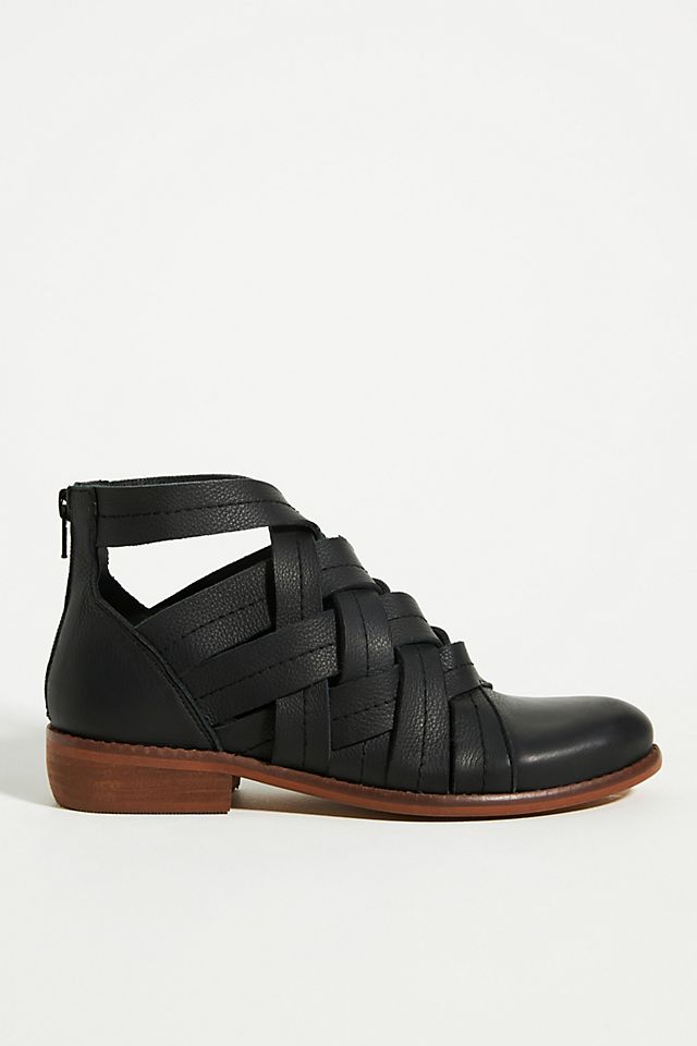 Woven Leather Booties | Anthropologie
