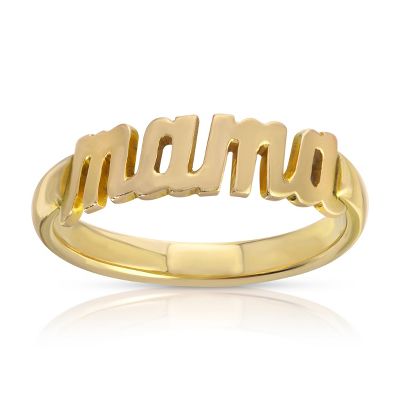 Heather Hawkins 14K Custom Script Ring with Comfort Band